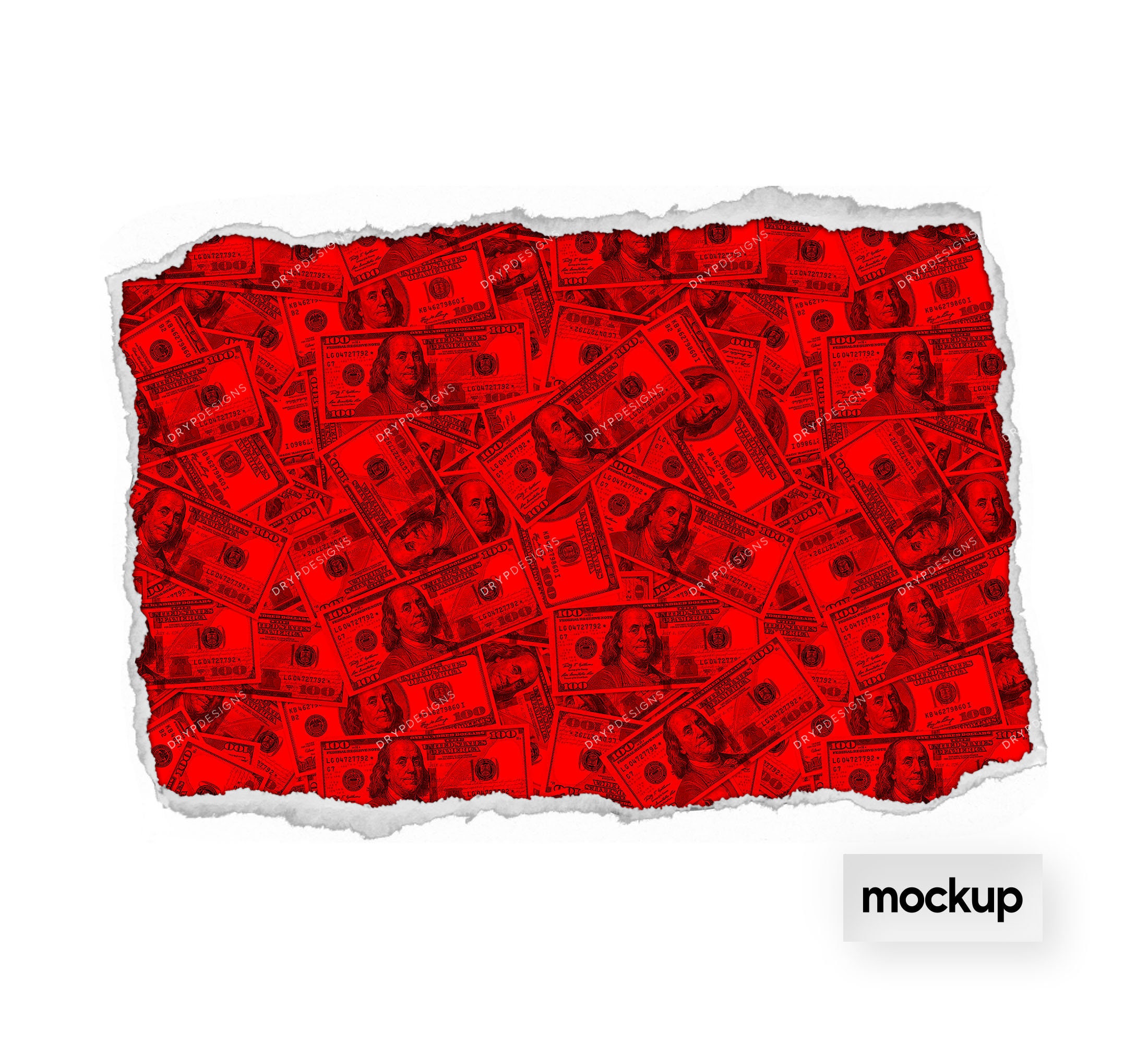 Red Money Background 100 Dollar Bills Seamless Digital Paper Etsy