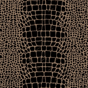 Noir + Tan Snakeskin Seamless Background Pattern - Reptile Snake Digital Paper Wallpaper - Instant Digital Download Files
