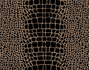 Black + Tan Snakeskin Seamless Background Pattern - Reptile Snake Digital Paper Wallpaper - Instant Digital Download Files