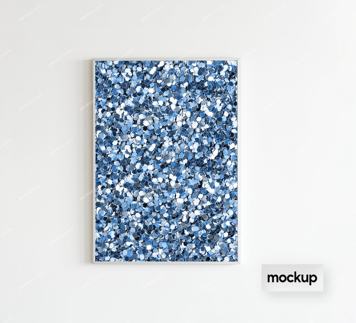 Ice Blue Glitter Seamless Background Texture Luxury Glitter Etsy