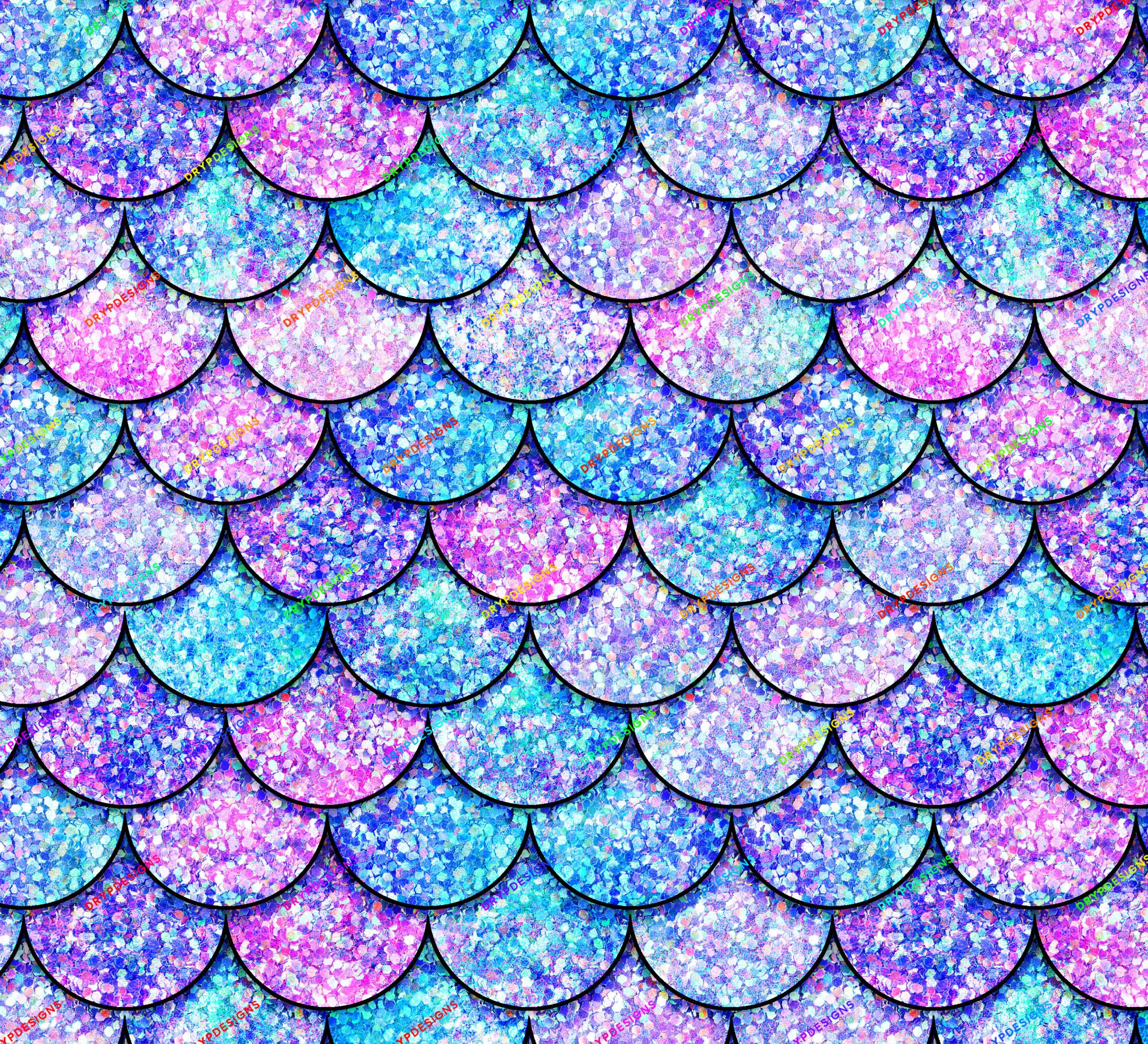 Holographic Glitter Mermaid Scales Seamless Digital Paper - Etsy New Zealand