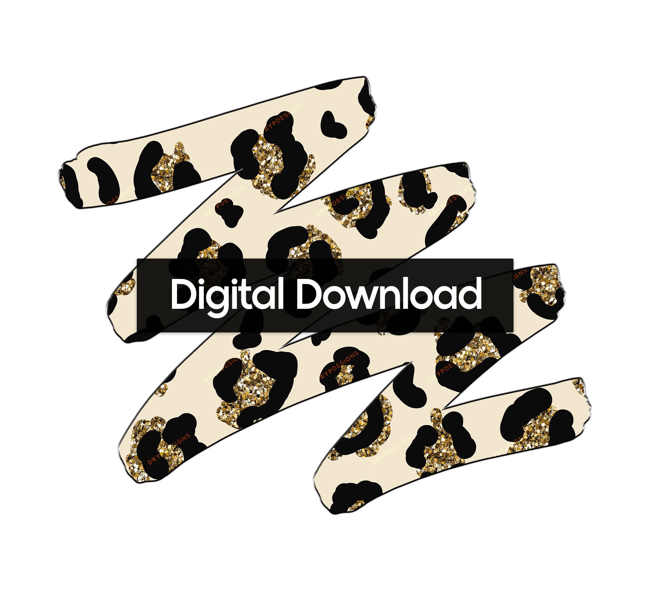 Black + Gold Glitter Leopard Print PNG - Seamless Leopard Pattern ...