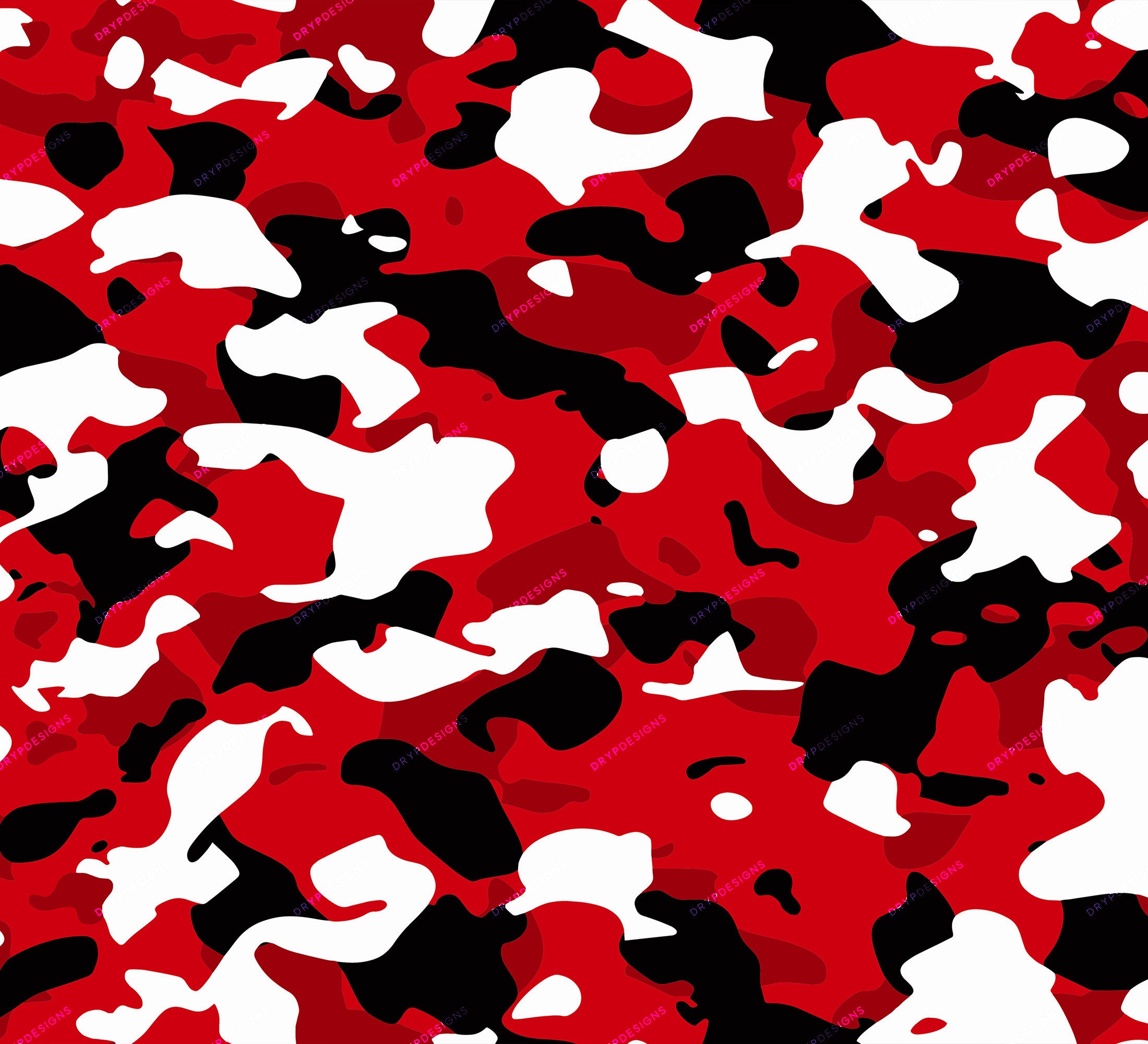 Red Camo Seamless Background Pattern Vibrant Red Camouflage SVG