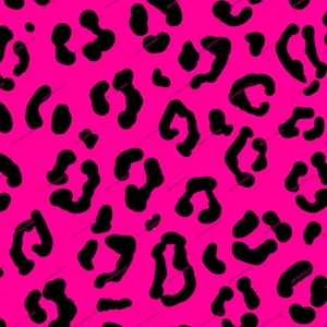 Hot Pink Black Leopard Print Seamless Digital Paper Background Pattern ...