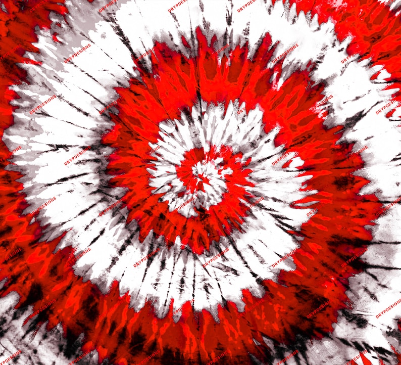 Red White Tie Dye Digital Paper Background Texture Png Etsy