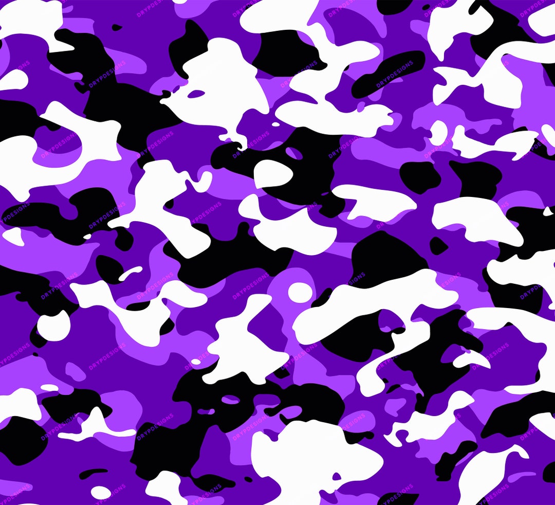 Purple Camo Seamless Background Pattern Vibrant Purple - Etsy