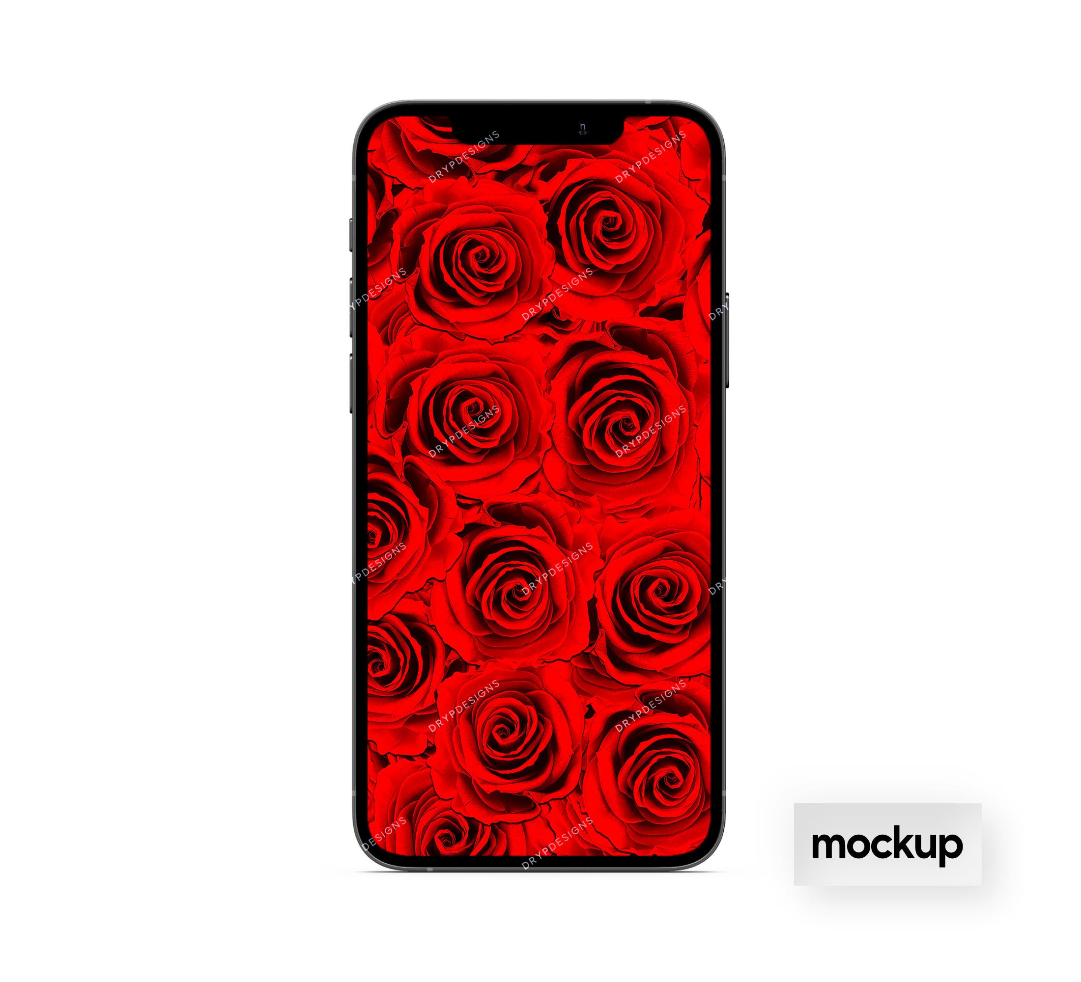 Red + Pink Diamond Roses Seamless Background — drypdesigns