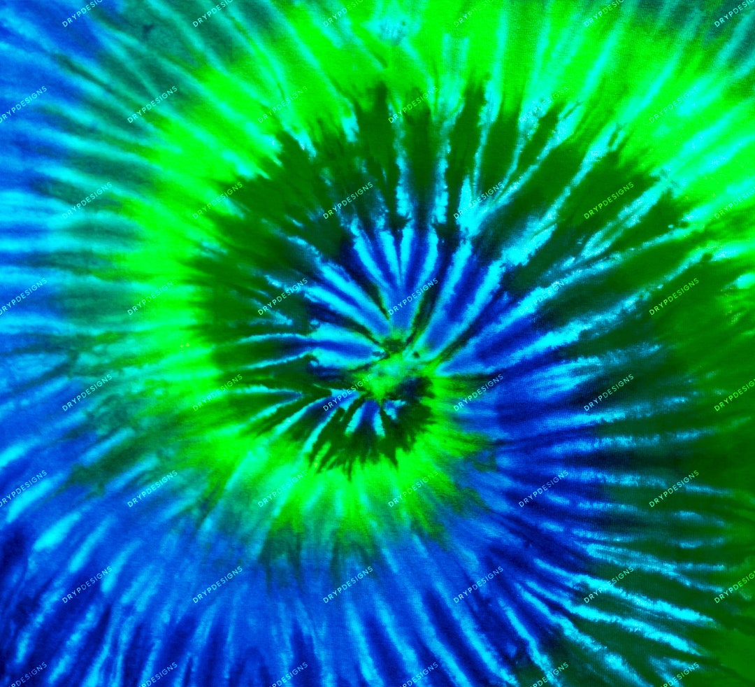 Blue Green Tiedye Swirl Digital Paper Background Texture Digital ...