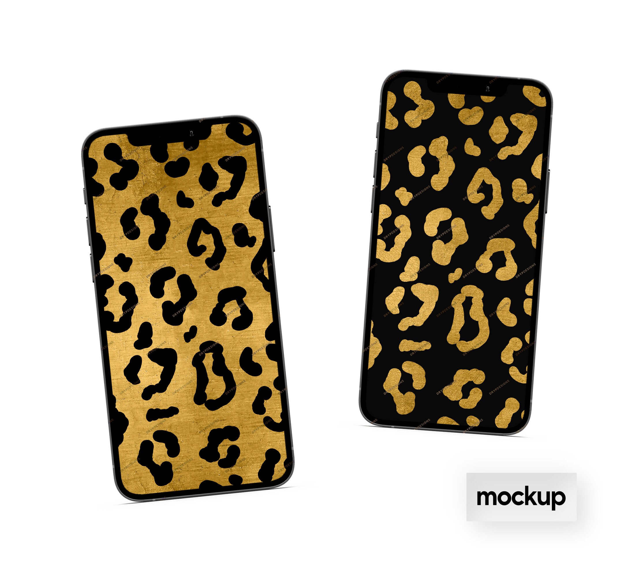 Black + Gold Seamless Leopard Print Background Pattern - Metallic ...
