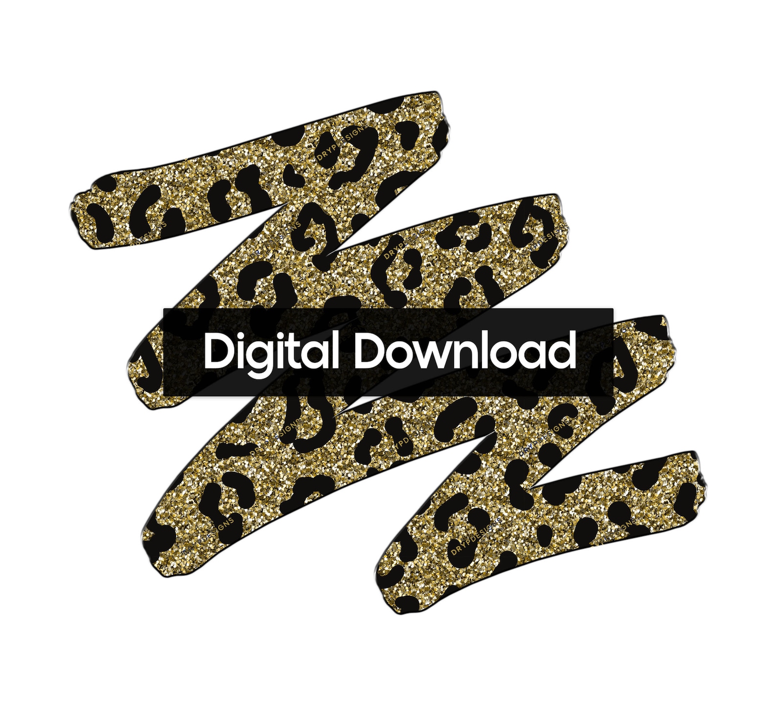 Black + Gold Glitter Seamless Leopard Print Background Pattern ...
