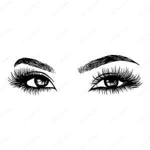 Brow & Lash Illustration SVG + PNG Digital Download