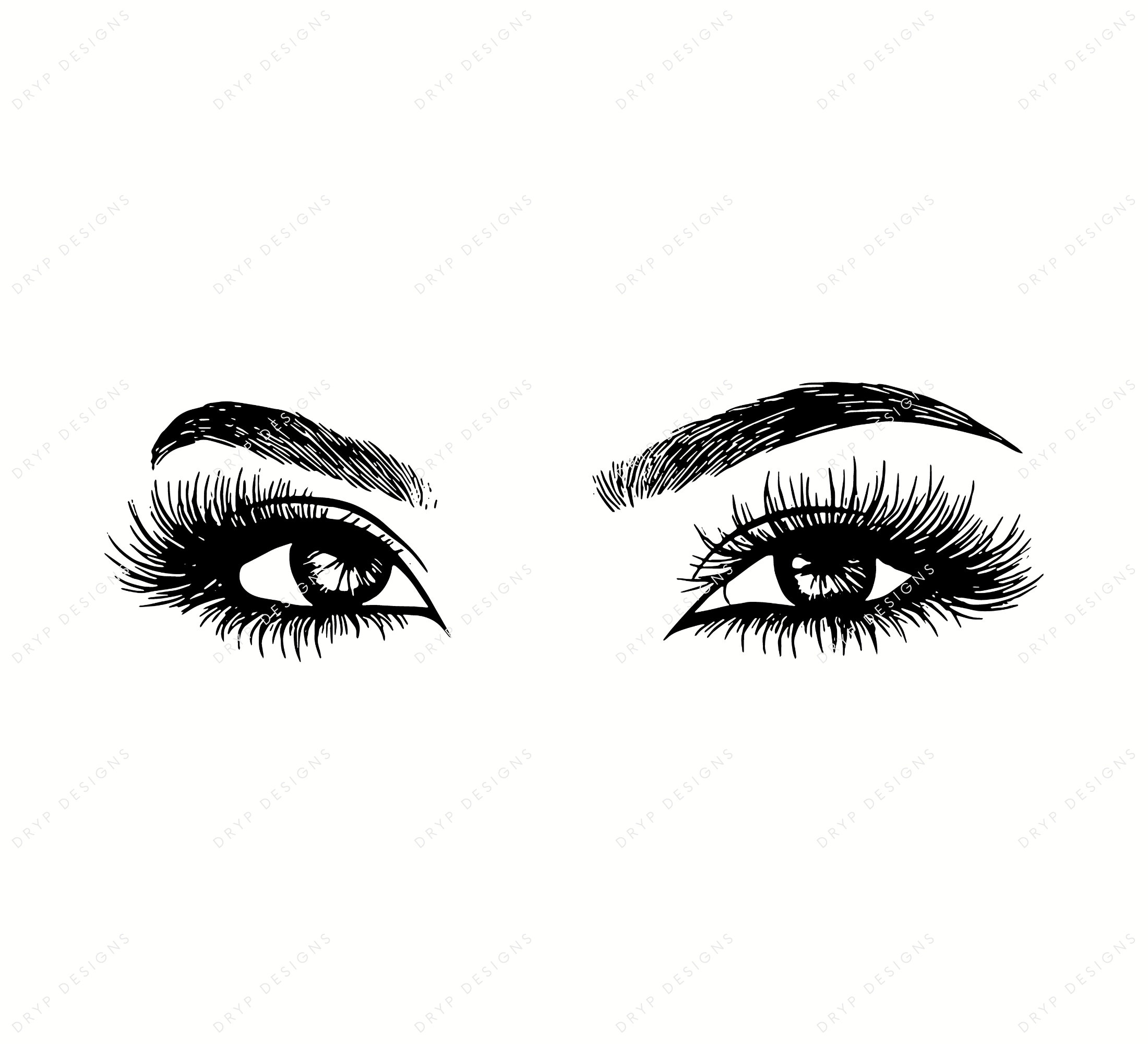 Brow & Lash Illustration SVG PNG Digital Download - Etsy