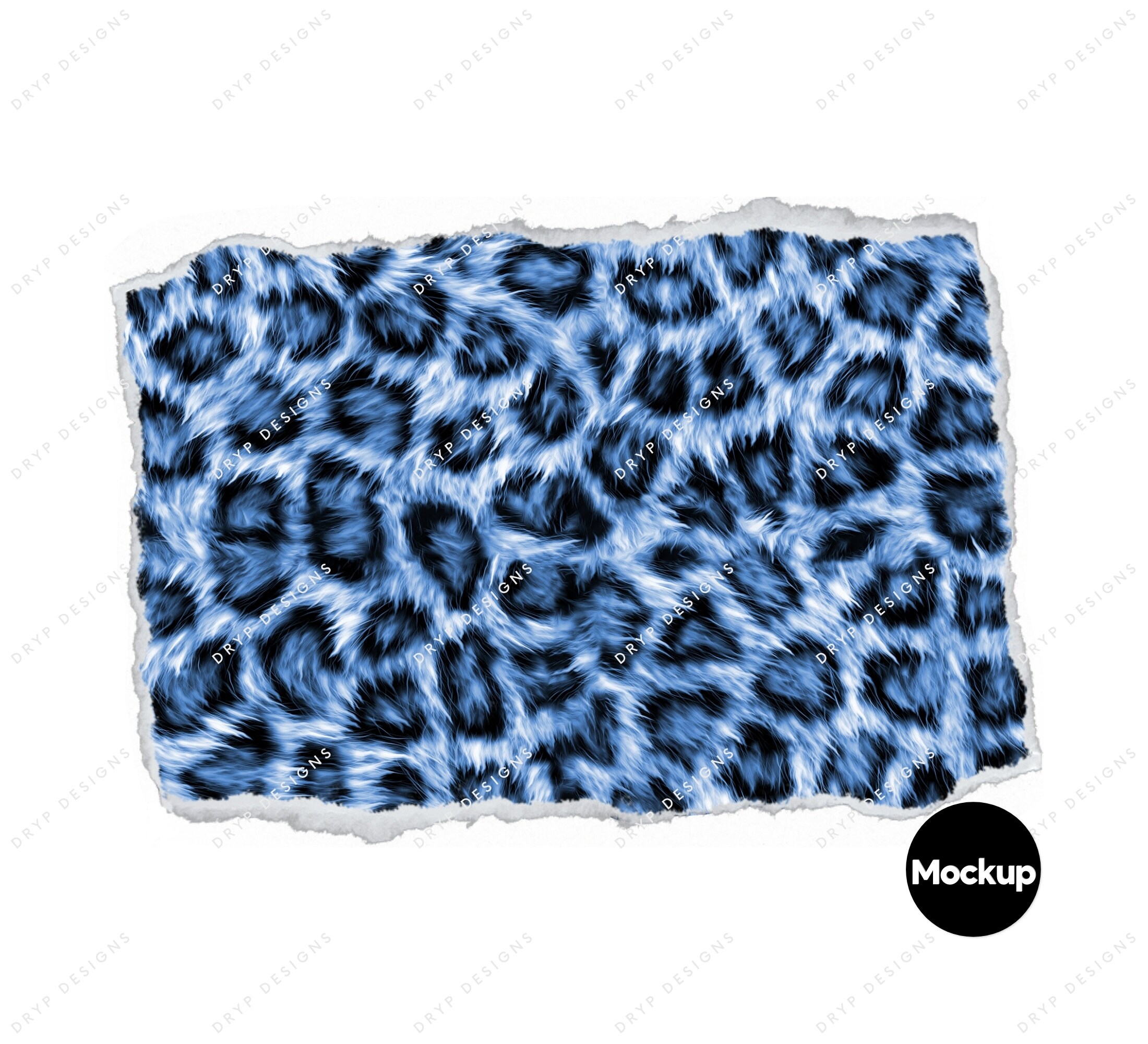 Blue Leopard Print Seamless Background Pattern Digital Paper | Etsy