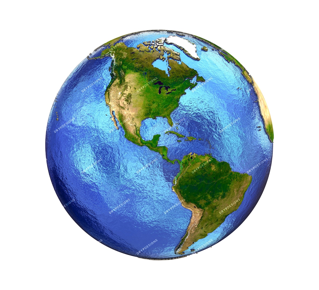 Shiny Planet Earth PNG Graphic Vibrant Glossy Earth Clipart Transparent ...