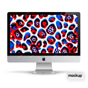 Red White Blue Leopard Print Seamless Background Pattern Patriotic