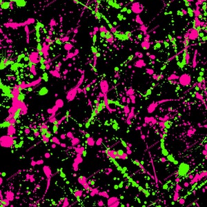 Roze + groene Neon Paint Splatter Naadloze Digitale Papier Achtergrond Textuur - Digitale Download Bestanden