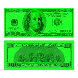 Lime Green 100 Dollar Bill Geld PNG Grafik - US One Hundred Dollar Bill Vorderseite Rückseite Seite Banknote - Bargeld PNG - Digital Download Files