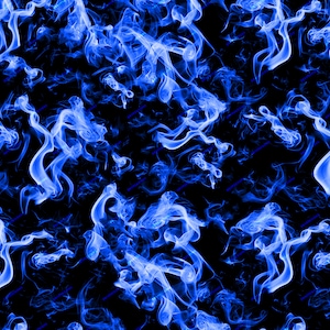 Blazing Blue Flaming Fire Seamless Background Texture - Black + Blue Flames Digital Paper PNG - Instant Digital Download Files