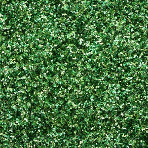 May include: A close-up of green glitter, a sparkly, textured surface.