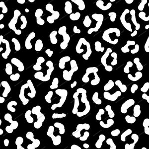 Black White Leopard Print Seamless Background Pattern Monotone Cheetah ...