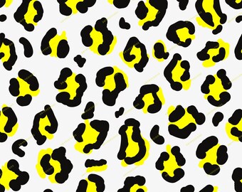 9090 black yellow leopard バラ売り可 Black + Yellow Leopard Print Seamless Pattern Overlay
