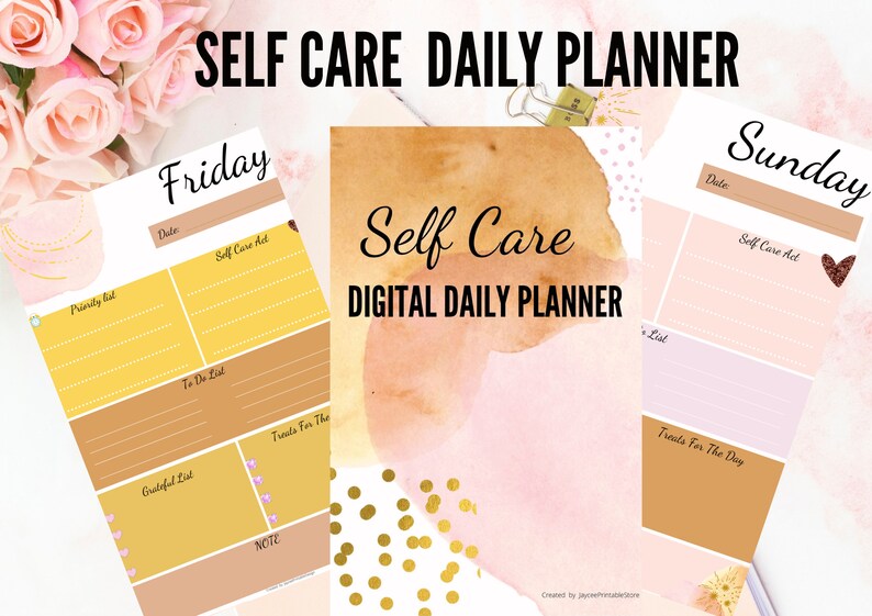 Self Care Daily Planner | Printable Wellness Journal (digital Download ...