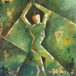 Abstract Figurative Painting, Acrylics on canvas, Original Art