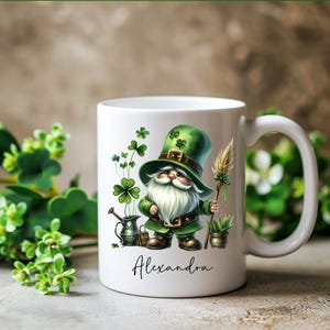 St Patrick&#39;s Day Gift, Irish Coffee Cup, Shamrock Mug, Shamrock with coquette bow mug, St Patricks Day, Shamrock Mug, Shamrock Gifts, Irish