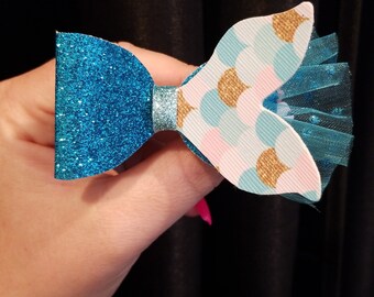 Mermaid hair bow