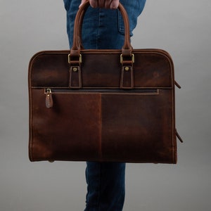 Personalized Handmade Leather Handbag, Messenger Bag for Him, Shoulder Bag, School Laptop Bag,Father's Day Gift for Him,Birthday Anniversary
