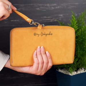 Custom Great Women Wallet High Quality Real Leather, Last Minute Gift for Her, Big Size Women Money Pouch, Under 50 Gifts,2024 Christmas Gif