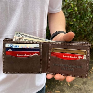 Personalized Fathers day Gift, Men unique leather wallet, Boyfriend Birthday Gift, Mens Wallet, Engraved Wallet, Leather Wallet,money holder