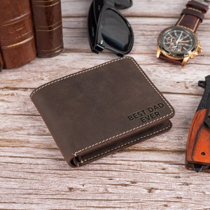 Customized Wallet For Men Leather Wallet, Custom Wallet, New Dad Gift, Dad To Be Gift, Best Dad Ever, Men Wallet, Fathers day Gift for Him