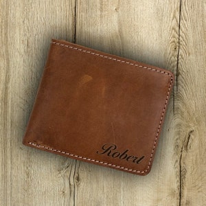 Personalized Dad Gift Ideas, Engraved Wallet, Personalized Leather Wallet for Him, Custom Wallet, Anniversary Gift,  Gift for Husband