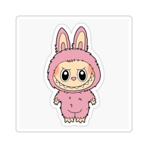 Pegatinas imprimibles de Labubu, pegatinas troqueladas con dibujos animados, para scrapbooking, diario, planificador y manualidades.