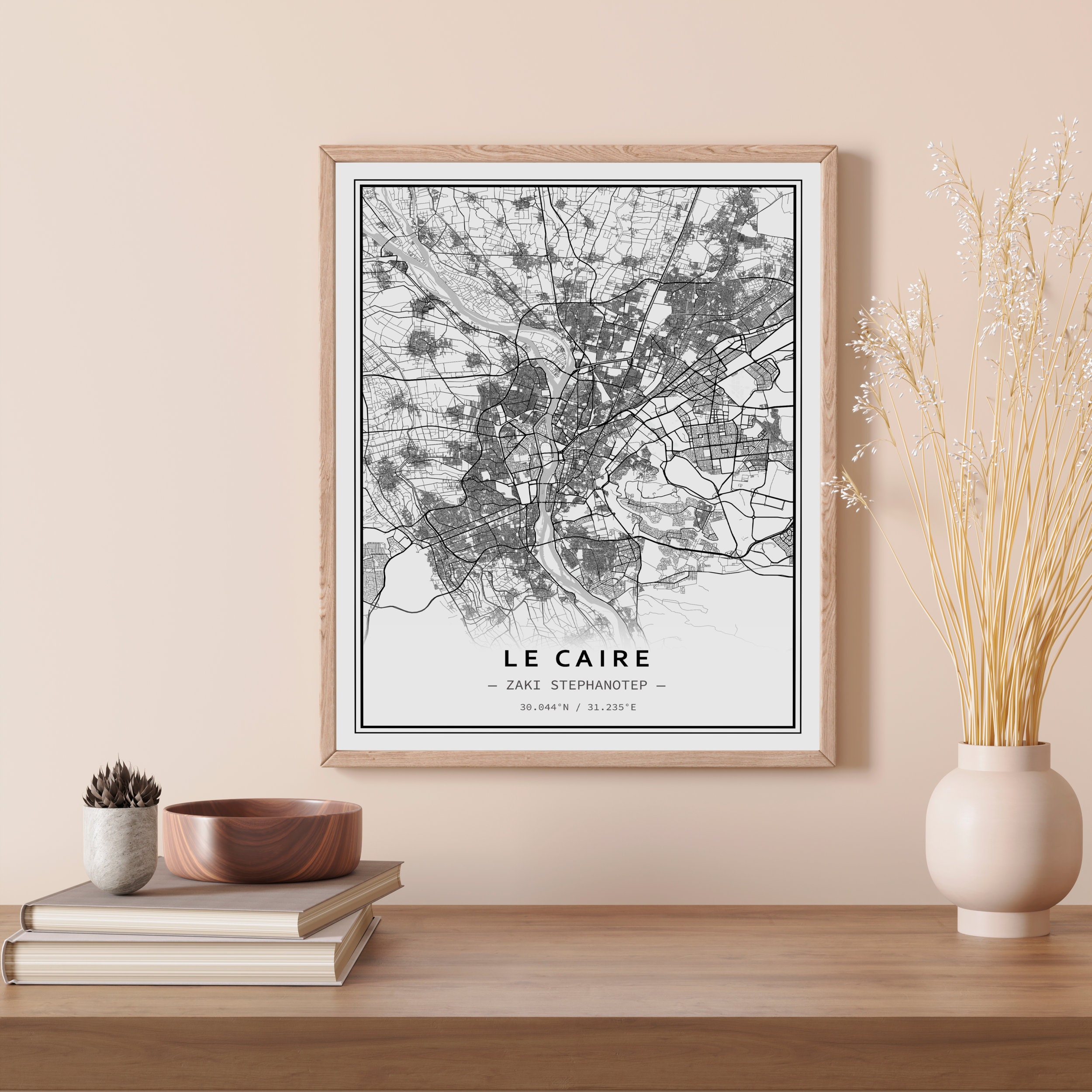 Affiche Décorative - Personnalisez avec La Ville de Votre Choix, Cadeau Original Noël