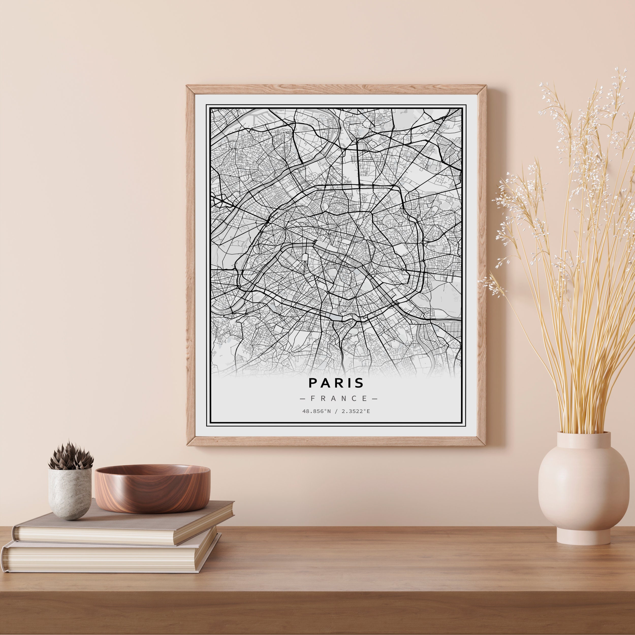 Affiche Décorative - Personnalisez avec La Ville de Votre Choix, Cadeau Original Noël