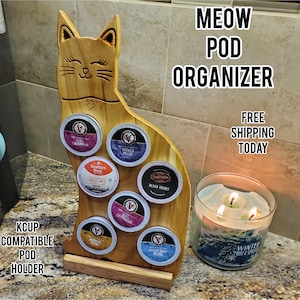 Designer K-Cup Holder, Coffee Bar, Coffee Pod Storage, K-Cup Storage, kcup holder, Coffee Pod Holder, Wooden K-Cup Holder, kcup Storage