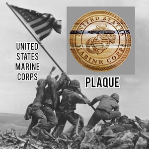 Military Plaque, Award Plaque, Marine Corp, Military Retirement Plaque, USMC Plaque, Military Retirement, Engraved Plaque, USMC