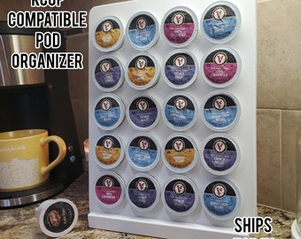 Handmade Wood K-Cup Holder: Coffee Pod Storage Ladder