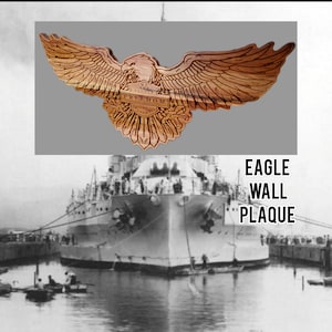 Engraved Eagle Wood Wall Art: Military Retirement Plaque