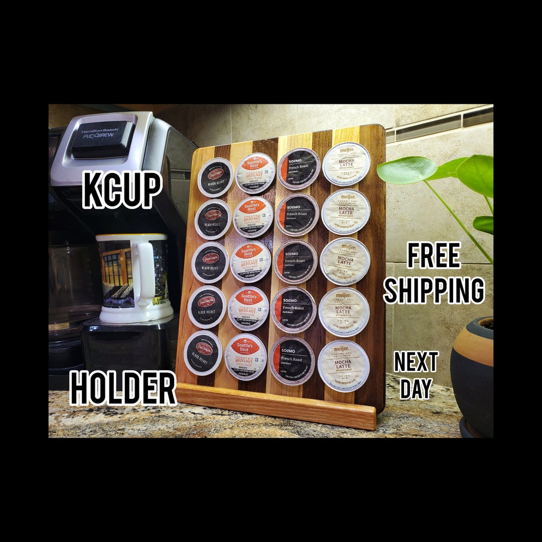 Designer Kcup Holder, Wood Kcup Holder, Coffee Bar, Coffee Pod, Kcup