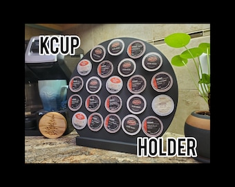 Black Wood K-Cup Holder: Coffee Pod Storage, Coffee Bar Decor