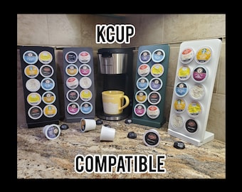 Wood K-Cup Holder: Rustic Coffee Pod Storage Ladder