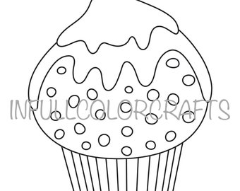 Cupcake Coloring Page