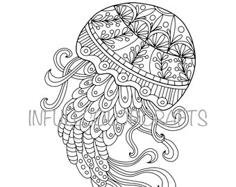 Download Jellyfish Mandala Etsy