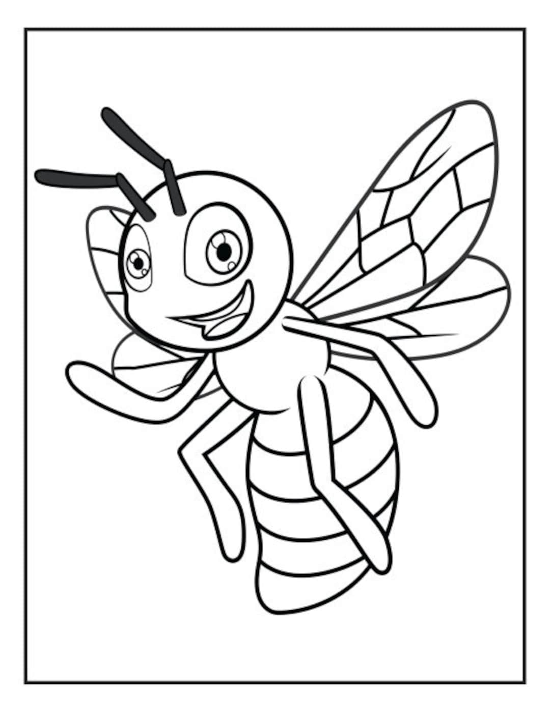 Bumble Bee Coloring Page - Etsy