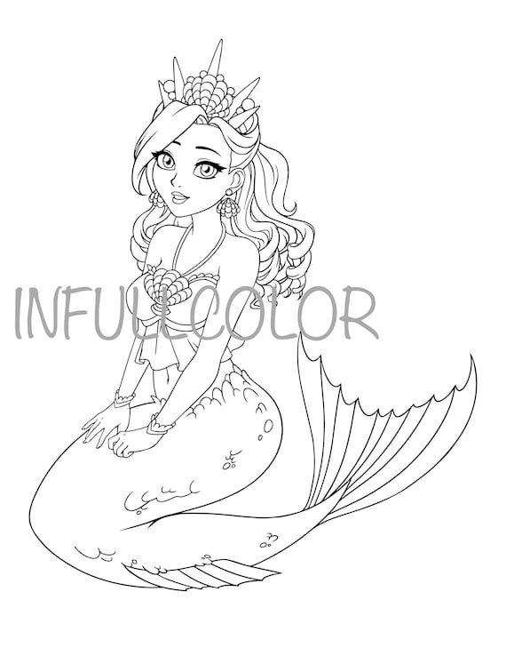 Mermaid Coloring Book for Kids Ages 8-12 Graphic by Salam Store