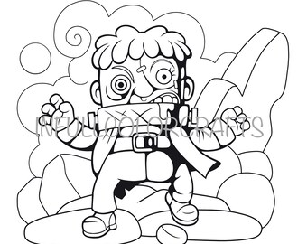 Frankenstein Coloring Page