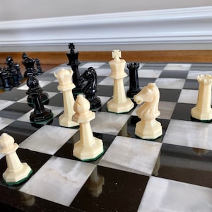 Vintage 1940s, Drueke No. 23 &#39;American Design&#39;, Chessmen in Black and White